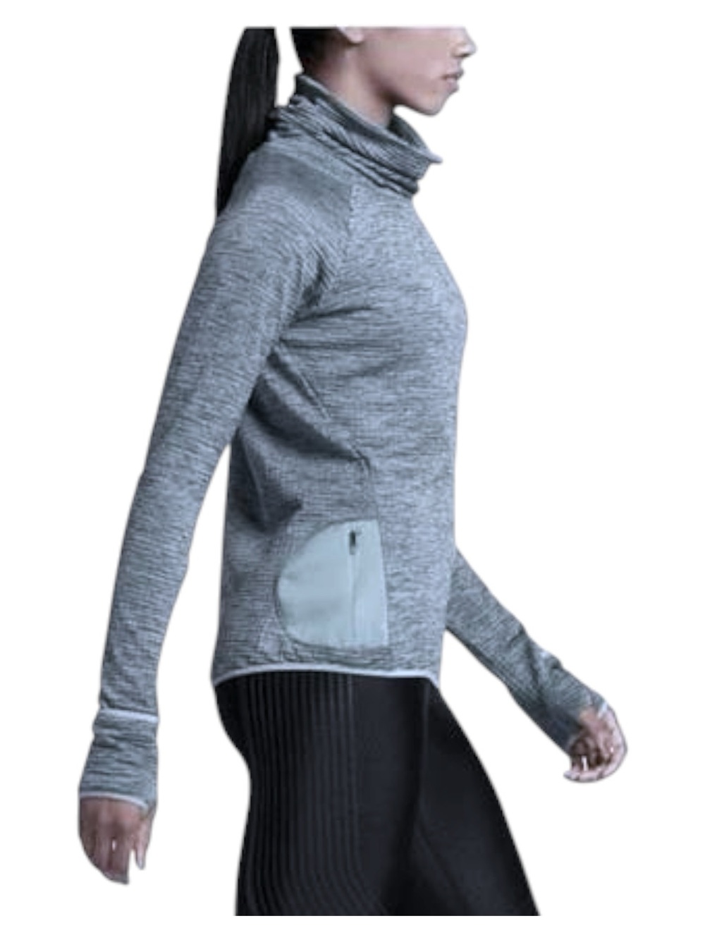Nike Running Dri-Fit Mint/Grey Therma Sphere Element Base Layer Jacket Top (M)